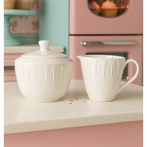 Mini Container Cream Porcelain Set Kitchen Home Decor French Country Shabby Chic